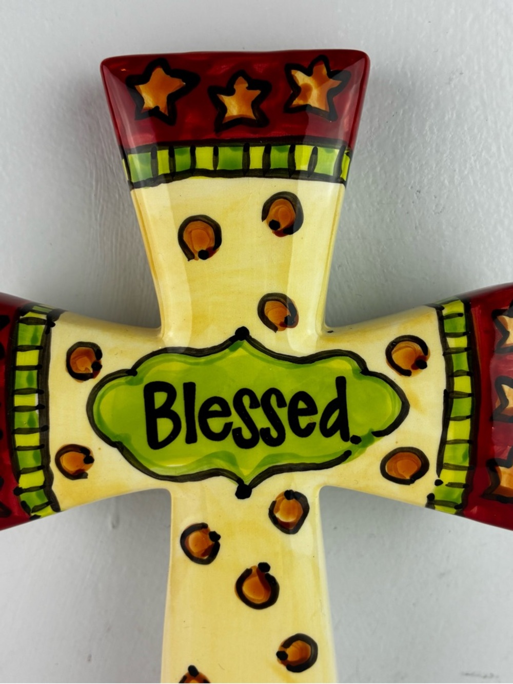 Glory Haus Laura Kirkland Designs Blessed Ceramic Cross - Picture 2 of 5